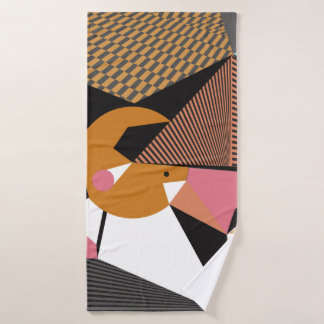 Abstract modern triangles background pattern illus bath towel