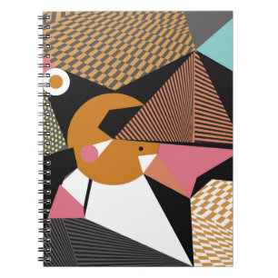 Abstract modern triangles background pattern illus notebook