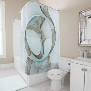 Abstract Modern Turquoise Brown Gold Elegance