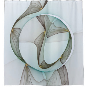 Abstract Modern Turquoise Brown Gold Elegance
