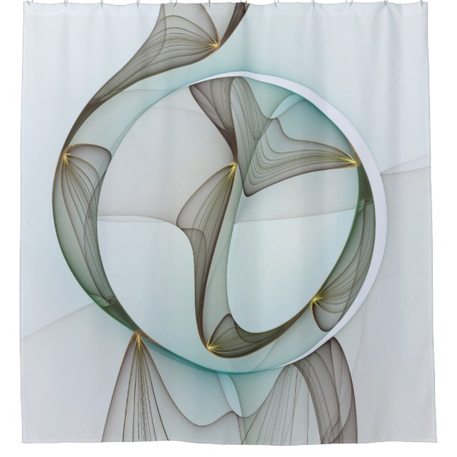 Abstract Modern Turquoise Brown Gold Elegance (Front)