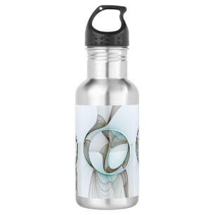 Abstract Modern Turquoise Brown Gold Elegance 532 Ml Water Bottle