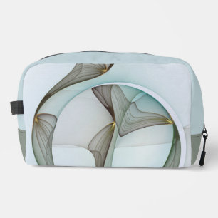 Abstract Modern Turquoise Brown Gold Elegance Dopp Kit