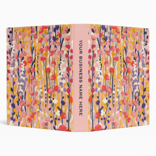 Abstract Modern Wildflower Floral Botanical Garden Binder