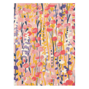 Abstract Modern Wildflower Floral Botanical Garden Tablecloth