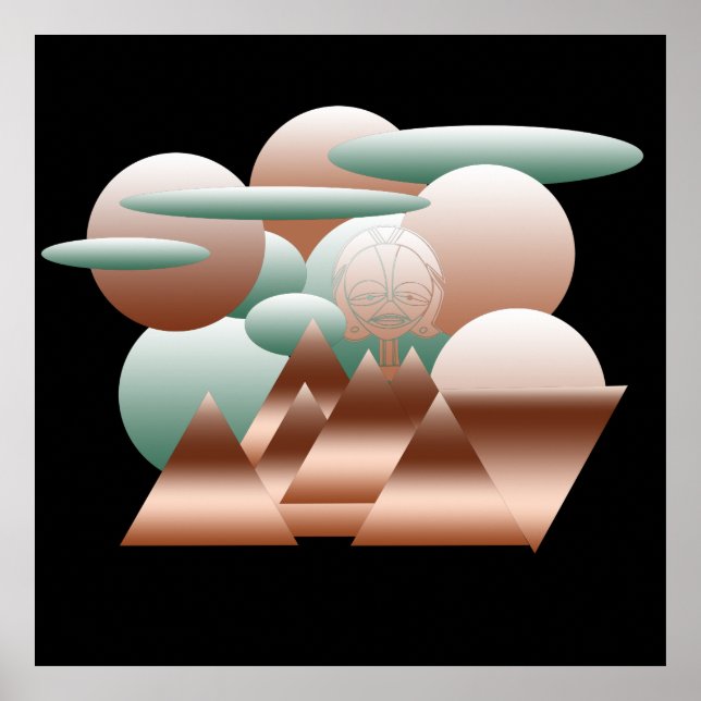 abstract modernist geometric pattern poster (Front)