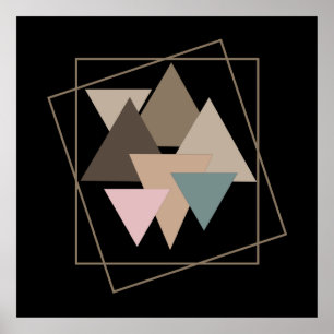 abstract modernist geometric pattern poster