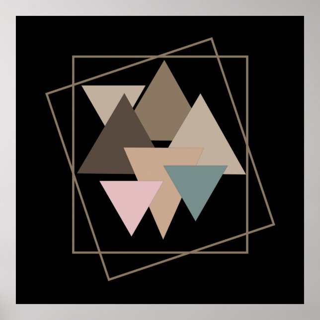 abstract modernist geometric pattern poster (Front)