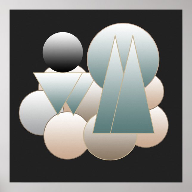 abstract modernist geometric pattern poster (Front)