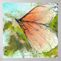 Abstract Monarch Butterfly - Poster