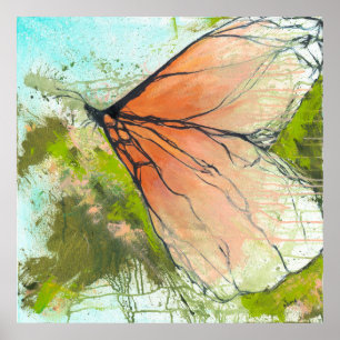 Abstract Monarch Butterfly - Poster