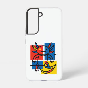 Abstract Mondrian Axolotl minimalist neoteny retro Samsung Galaxy Case