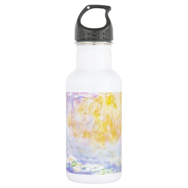 abstract, monet water lilies 7 532 ml water bottle (Front)