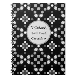 Abstract Monochrome Bokeh Dots Pattern Notebook