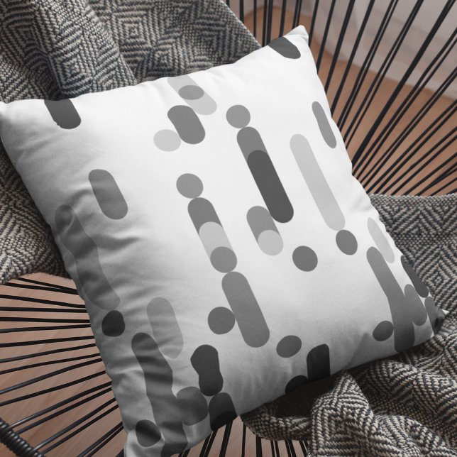 Abstract Monochrome Geometric Pattern Throw Pillow (Creator Uploaded)