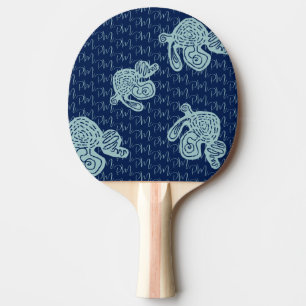 Abstract Monogram Pattern Ping Pong Paddle