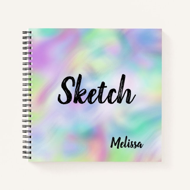 Abstract Monogram Sketchbook Notebook (Front)