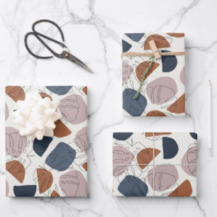 Abstract Monstera Wrapping Paper Sheet