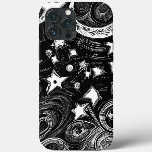 Abstract Moon And Stars iPhone 13 Pro Max Case