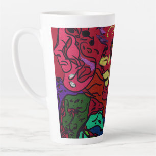 Abstract Moon Galaxy Art  Latte Mug