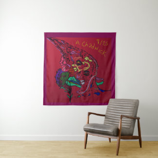 Abstract Moon Galaxy Art Tapestry