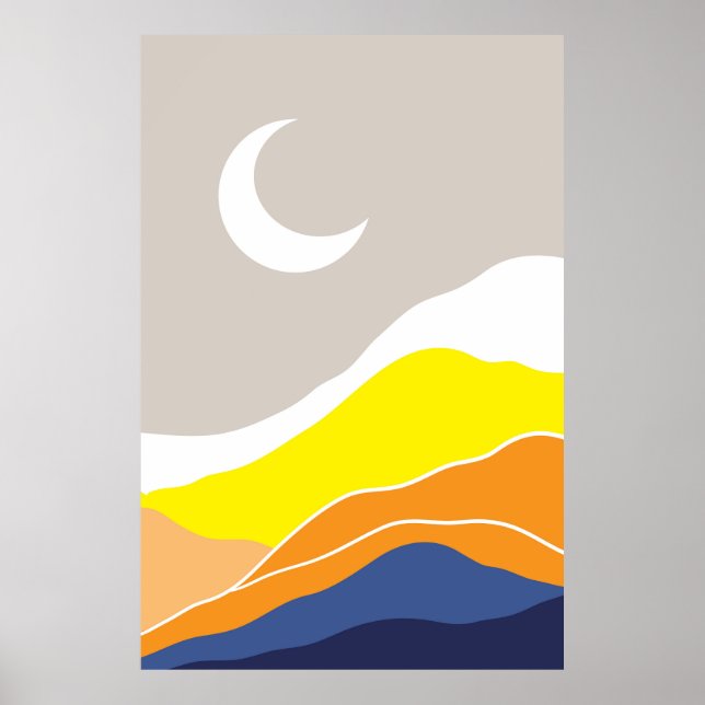 Abstract Moon landscapes Poster (Front)