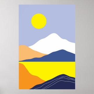Abstract Moon landscapes Poster