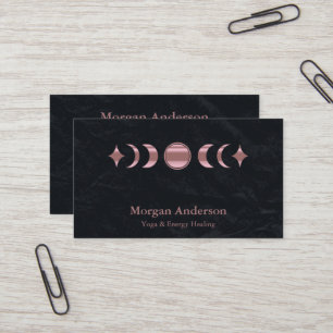 Abstract Moon Phase Gold Spiritual Energie Heiler  Business Card
