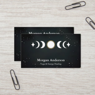 Abstract Moon Phase Gold Spiritual Energie Heiler  Business Card