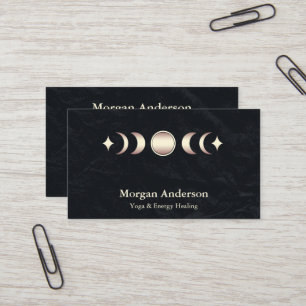 Abstract Moon Phase Gold Spiritual Energie Heiler Business Card