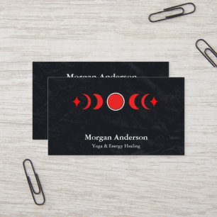 Abstract Moon Phase Gold Spiritual Energie Heiler Business Card