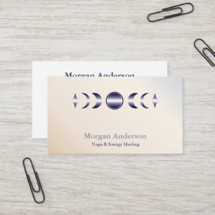 Abstract Moon Phase Gold Spiritual Energie Heiler Business Card