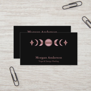 Abstract Moon Phase Gold Spiritual Energie Heiler  Business Card
