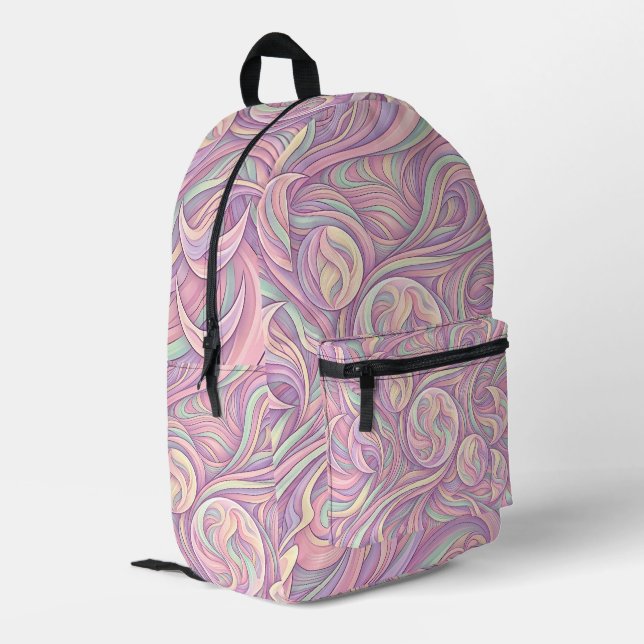 Abstract Moon Phase Pastel Backpack (Back Corner Left)