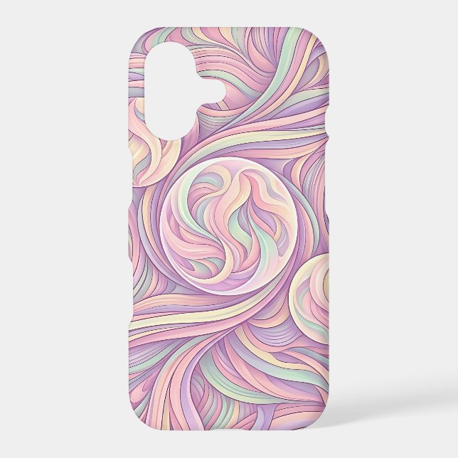 Abstract Moon Phase Pastel iPhone Cases (Back)