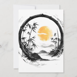 Abstract Moon Zen Bamboo Flow Announcement