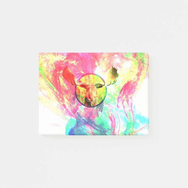 Abstract Moose Post-it® Notes (Front)