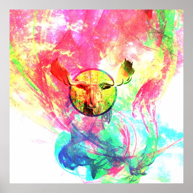 Abstract Moose Poster (Front)