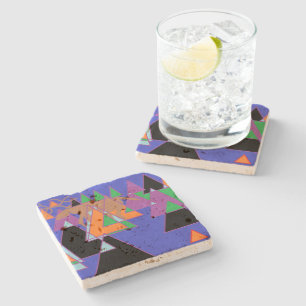 Abstract Moose Stone Coaster