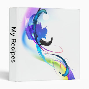 Abstract Morning Glory Paint Splatters Binder