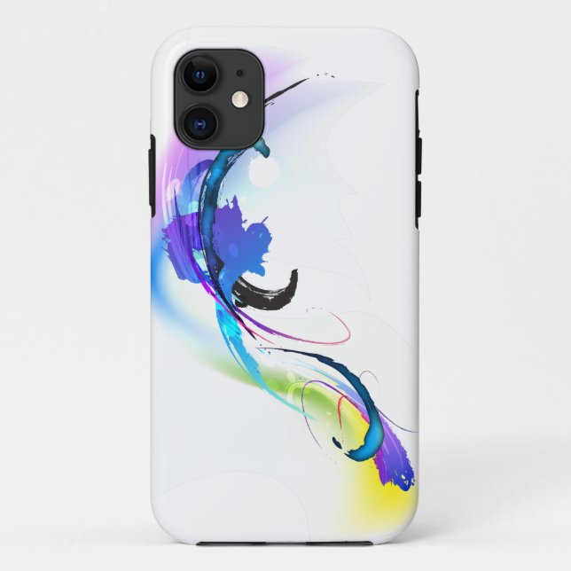 Abstract Morning Glory Paint Splatters Case-Mate iPhone Case (Back)
