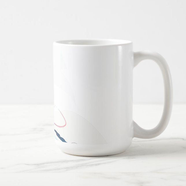 Abstract Morning Glory Paint Splatters Coffee Mug (Right)