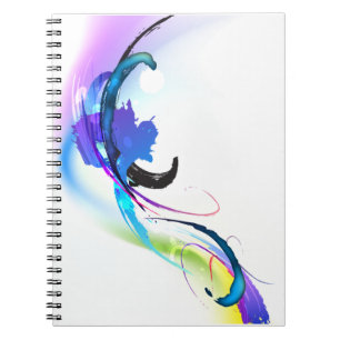 Abstract Morning Glory Paint Splatters Notebook