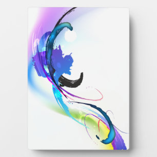 Abstract Morning Glory Paint Splatters Plaque