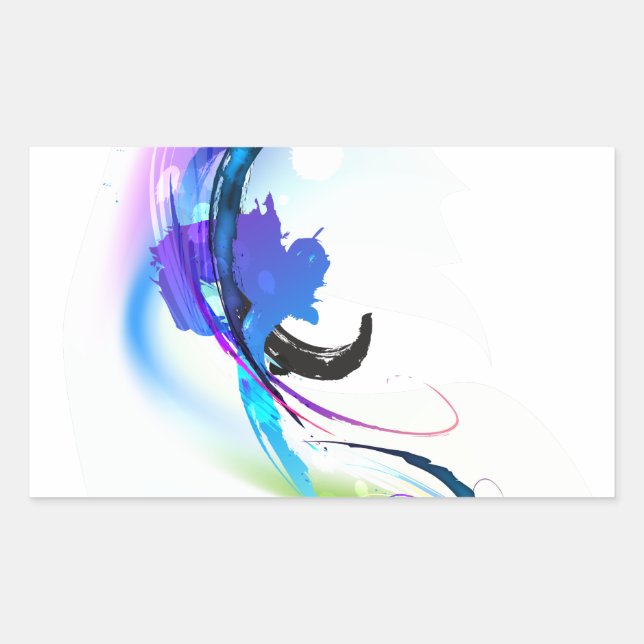 Abstract Morning Glory Paint Splatters Sticker (Front)