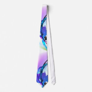 Abstract Morning Glory Paint Splatters Tie