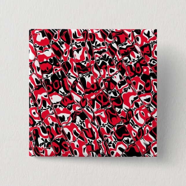 Abstract Mosaic 2 Inch Square Button (Front)