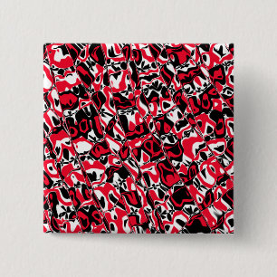 Abstract Mosaic 2 Inch Square Button