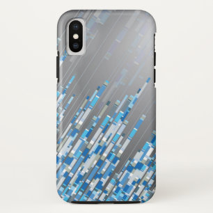 Abstract Mosaic Art Blue Digital Lines Phone Case