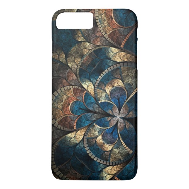 Abstract Mosaic Blues iPhone 7 Pluss Case-Mate iPhone Case (Back)